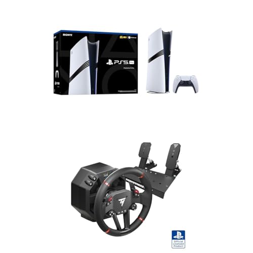 Image of PlayStation 5 Pro Console with Thrustmaster T598 Direct Drive Racing Wheel Bundle (PS5, PS4, PC Compatible)