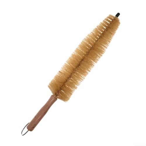 Cepillo de radios de rueda en forma de cono con mango ergonómico de madera, para limpiar llantas y ruedas sin rayar pintado o cromado