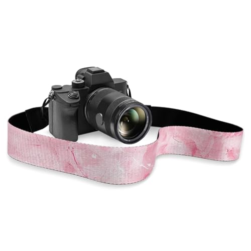 Sepetwhos Pink Marble Camera Strap Adjustable Neck Shoulder Strap with Quick Release Buckles Universal Neck Belt Strap Thin Strap for Adults