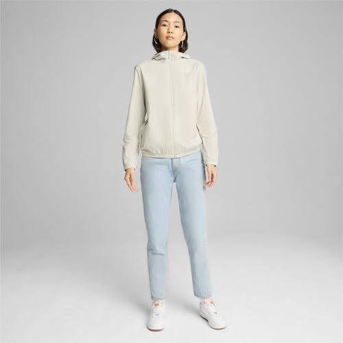 Image of PUMA Women's Ess Solid Windbreaker Windbreaker, Alpine Snow-PUMA White, XS