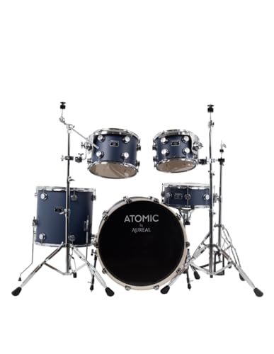 Aureal Batería Acústica Atomic Semiprofesional Dark Blue