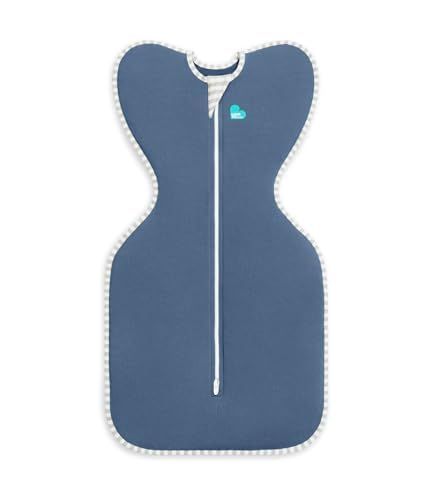 Image of Love To Dream Swaddle Up, Small 3.5-6 kg, Denim, Snug Fit, Supports Healthy Sleep Routine, 1.0 TOG, Ideal for 20-24C Temperatures, Machine Washable Cotton & Double Zip for Easy Nappy Changes