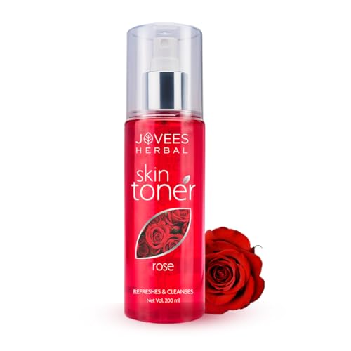 Image of Jovees Herbal Rose Skin Toner For Refreshing Youthful Skin, Tightens Pores, Healthy Glow | Face Mist & Toner For Normal to Dry Skin | Paraben, Alcohol And Chemical Free- 200ml