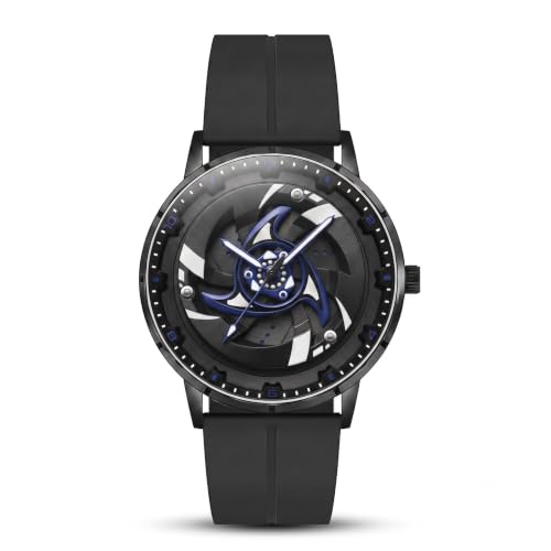 Image of GOLDENIZE FASHION Branded Men's Sport Quartz Watch Arrow Wheel Dial 360 Rotating Casual Fashion Stainless Steel Alloy Mens & Boy's Luxury Metal Gift Creative Watch