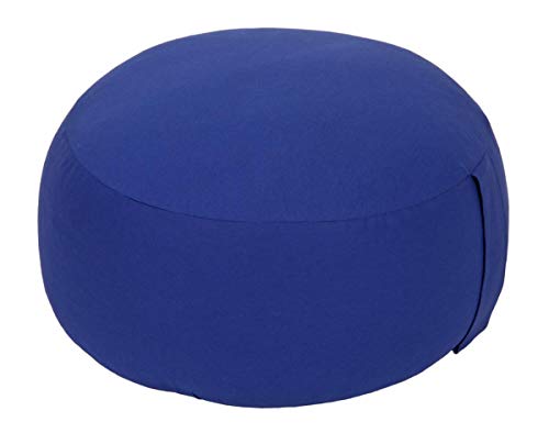 cojín de meditación/Yogakissen Asiento Suerte básico, Made in Germany, Cascos de alforfón, Azul