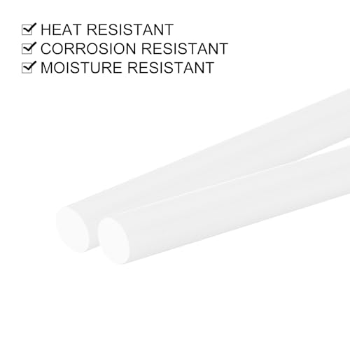 Image of uxcell 10 Pcs White Plastic Rods 6 x 250mm ABS Styrene Round Stick Round Solid Bar DIY Model for DIY Toys Building Making Architectural Model Making