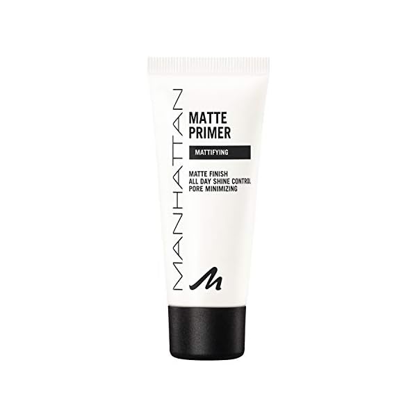 Manhattan Matte Primer, Leichter und mattierender Primer für ein makelloses Hautbild und ein Ideal mattiertes, ebenmäßi