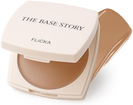 FLiCKA The Base Story Cream Foundation for Face Makeup 8.5gm | Medium to High Coverage | Waterproof & Long Lasting | Smooth & Matte Finish with SPF | All Skin Types | 05 Coffee