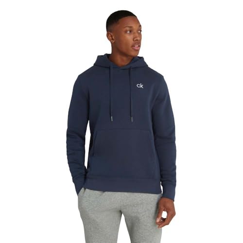 Calvin Klein Herren Planet Fleece Umweltfreundlich Hoodie - Marine - L