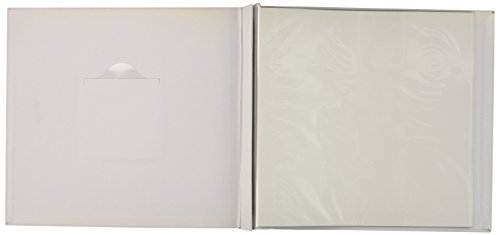 Image of MCS Expandable 10-Page Fabric Scrapbook Album with Photo Opening Cover and 12 x 12 Inch Pages, 13.5 x 12.5 Inch, White