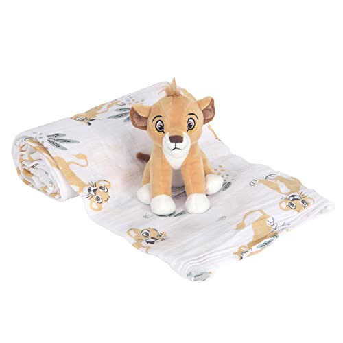 Image of Lambs & Ivy Disney Baby Lion King Simba Swaddle Blanket & Plush Toy Gift Set