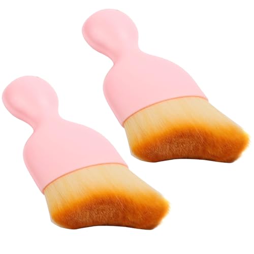 Flaconi 2 Piezas Cepillo Limpieza Coche,Limpieza Coche Interior,Cepillo Coche,Brocha Limpieza Coche,Cepillo para Limpiar Coche,Cepillo de Detalle Auto,para Salpicadero,Salida de Aire(Rosa)