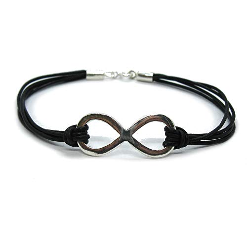 Bracelet en Argent Massif 925 et cuir véritable tressé haut de gamme par Empress