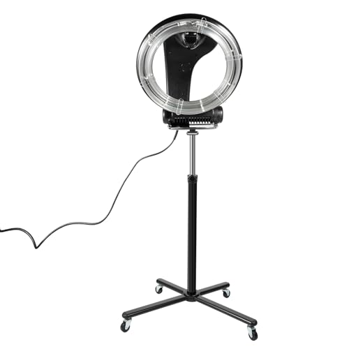 3-in-1 Salon Orbital Hair Dryer, Multi-Functional Salon Dryer, 1000W Orbital Rotating Hair Processor, Hair Dryer Accelerator with Rolling Base, 3 Functions and 6 Modes