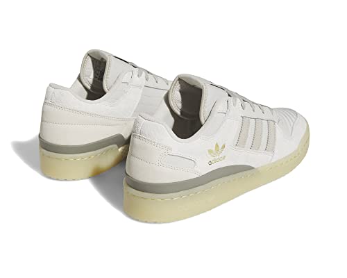 Image of adidas Originals Men Leather Forum Low CL Basketball Shoes, Talc /Sesame /Clay, UK-12