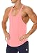 ROWILUX Men's Workout Quick Dry Soft Gym Bodybuilding Stringer Tank Tops
