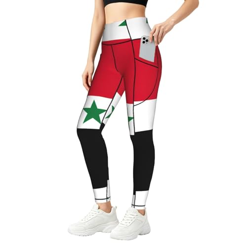 Ropa de gimnasio con bandera de Siria para mujer y conjunto fitness premium