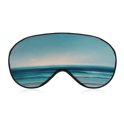Antifaz para dormir con diseño abstracto de océano tranquilo, para mujeres y hombres, correa ajustable, cubierta de ojos vendados, para viajes, yoga, siesta, trabajo
