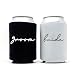 GroomBrideGifts Bride and Groom Gift Koozies, Wedding Novelty Can Cooler, Engagement Gifts for Couples, Honeymoon Essentials.