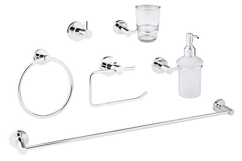 Opiniones y reviews de Dica baños disponible en línea. 32 Dica 3200 Juego Completo de Accesorios de 6 Piezas para Baño, Acabado en Cromo