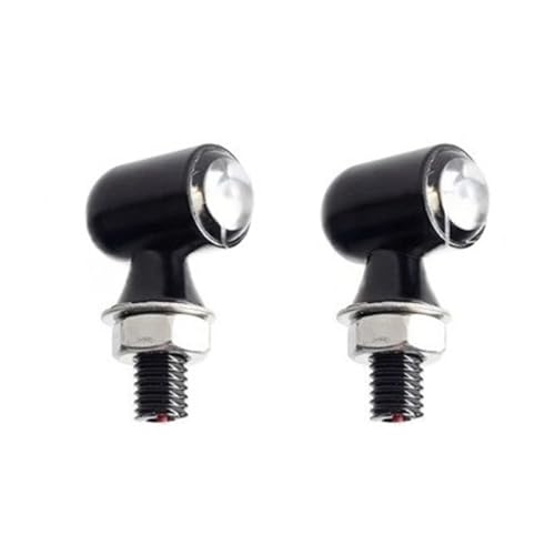 Clignotant pour Bobber et moto custom : indicateurs filetés 8mm de remplacement noir
