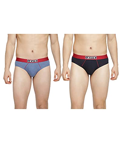 Image of Levi's Men's Cotton Blend #035-BRIEF-ASST-P2 Relaxed Printed Briefs