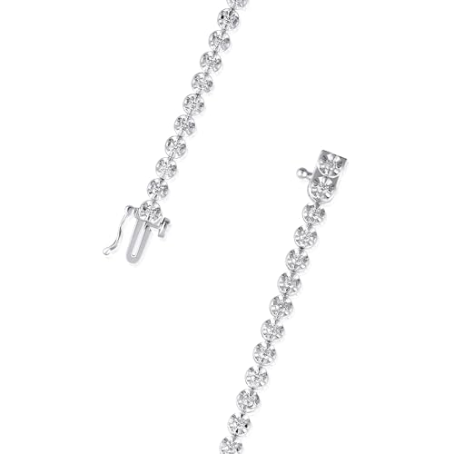 1 to 3 Carat Lab Grown Diamond Tennis Bracelet for Women - 14k White Gold Bracelet for Her (D-E, VS1-VS2, 1.00 to 3.00 cttw) 7 Inches Long with Box With Tongue and Safety2