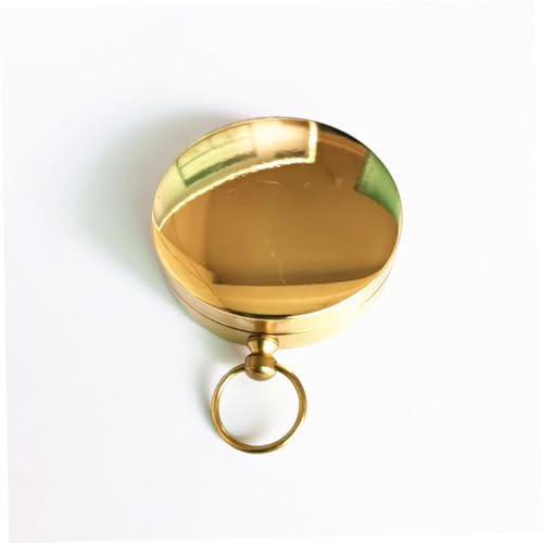 Brújula de bolsillo vintage de latón para camping miniatura 5