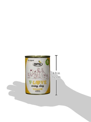 AMÌ Veganes Nassfutter für Hunde V-Love Yellow, 12er Pack (12 x 400 Grams)
