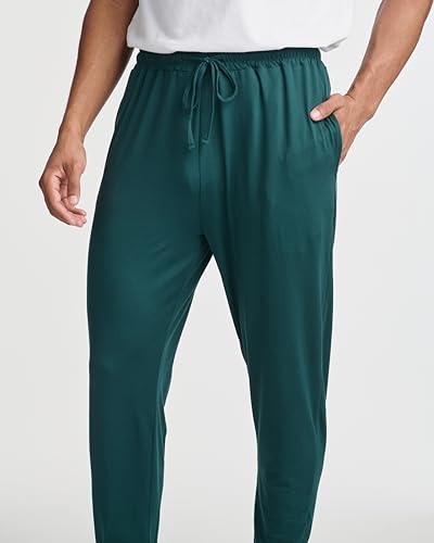 Image of Real Essentials 3 Pack: Men's Soft Lounge Sleep Joggers - Pajama Pants Drawstring & Pockets (Available in Big & Tall)