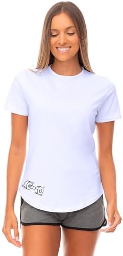 Camisetas Longline Feminina MXD Conceito Slim Casual Fitness Alon...