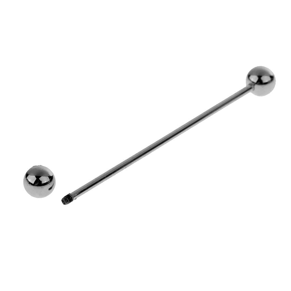 ZOOMELLA Skinny Pin Round Barbell Collar Tie Clip Clasp Bar Necktie Tie Pin Silver-image-24