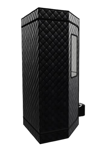 Image of Essensolife Upgraded Home Sauna Box with 1500W Steamer & Folding Chair - Multi Layered Diamond Shaped Portable Steam Sauna Tent for Detox, Relaxation & Indoor /Outdoor Spa