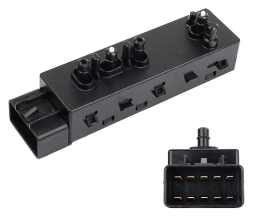 Power Seat Control Switch Electric Seat Switch Front Adjustment Button for GMC for Acadia(Black Left Driver Side)