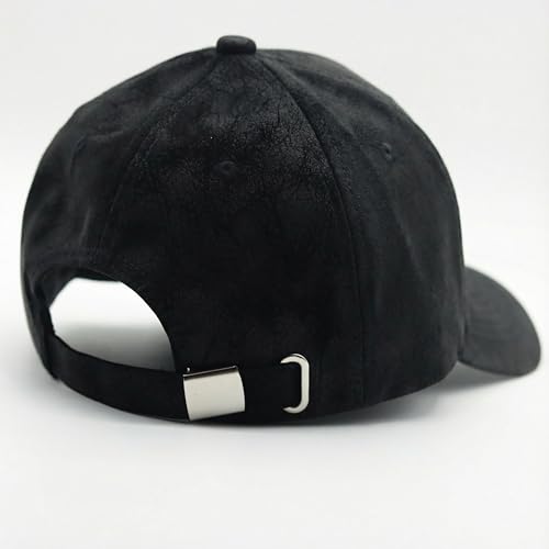 Image of kill off Premium Men's Leather Baseball Cap with Embroidered Patch, Adjustable Fit, Lightweight Comfortable Casual Wear Hat