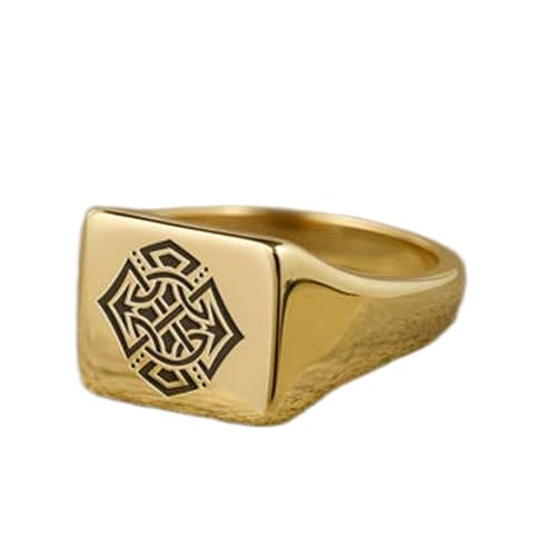 Bague croix carrée en argent et or, le bijou cadeau idéal sous forme de chevalière vintage