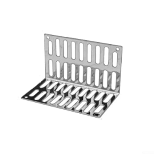 Trampa de drenaje de residuos de suelo de acero inoxidable con tubo ABS para tubos de 50/75/110 mm, protector de canalón antibloqueo para drenaje lateral del techo, balcón, abajo (hoja de fugas de