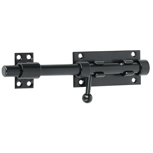 Image of Alise Slide Lock SUS304 Stainless Steel Gate Latch, Slide Bolt Latch,Thickened Heavy Door Latch Lock,8 Inch Black Barrel Bolt Latch, Security Slide Latch Lock