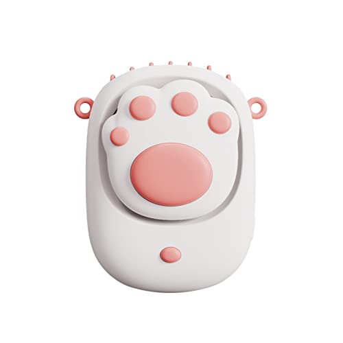 A Distancia Ventilador Techo Faro Ventilador colgante de cuello de gato, sin hojas, carga USB, persona perezosa, portátil, silencioso, para colgar en el cuello, pequeño (White, 12.3x10x6.3cm)