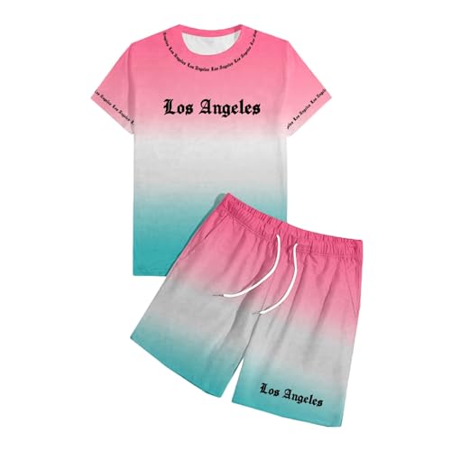 Pantalones cortos y manga corta con estampado degradado para verano 2