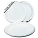 50 platos desechables de caña de azúcar redondos de 18 cm blancos. En 2 paquetes de 25 platos papel desechables extrafuertes, Para camping, picnic, fiestas, barbacoas, cumpleaños