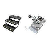 Kwikee 32 Series Electric Step Assembly with Logic Control Unit and Power Switch Kit for RVs and Travel Trailers & 379160 Gear Box Linkage with A, Grey, 9 Inch