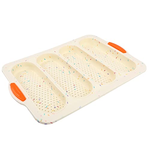 GRIRIW French Bread Baking Pan Mini Loaf Pans for Baking Silicone Mold Non-stick Easy Demold