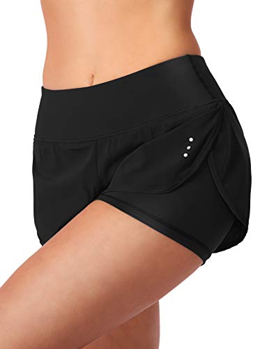 Women's 2 in 1 Running Shorts High Waisted Spandex Shorts Gym Yoga Workout Athletic Shorts for Women with Zipper Pockets3