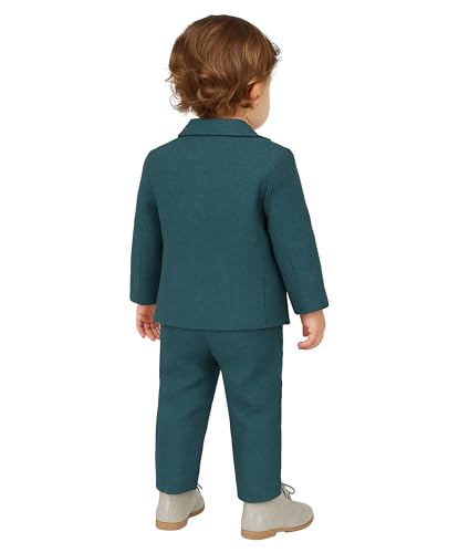 Image of SIRRI Baby Boys Textured Slim Fit Suit 4-Piece Ring Bearer Set (Newborns to 24 Months)