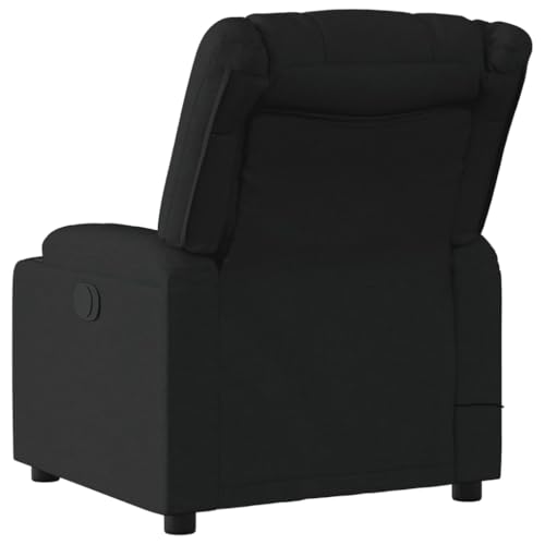 Sillón reclinable manual tela negro miniatura 5