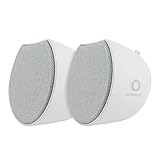 OC Acoustic Newport Plug-in Outlet Speaker with Bluetooth 5.1 and Built-in USB Type-A Charging Port - Pair (Gray/White)