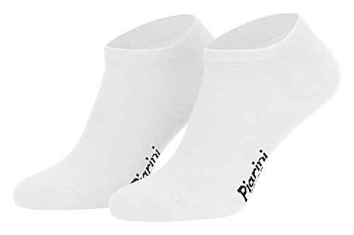 Piarini 39-42/8 Paar Sneaker-Socken Sportsocken Baumwolle ohne Naht kurz Damen Herren Weiß