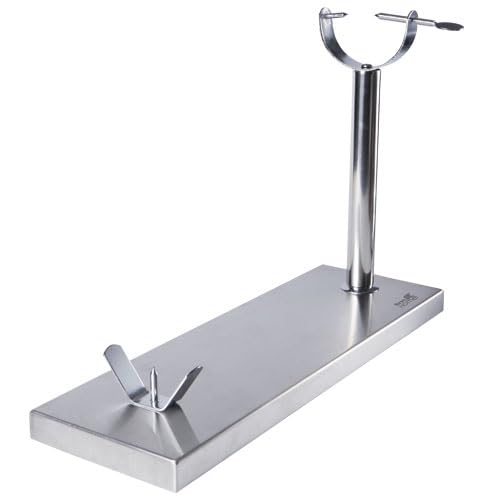 Jamonero - Soporte metálico Robusto para sostener jamón, fácil de Usar, Ajuste de Altura, Base Antideslizante, Ideal para Corte preciso.