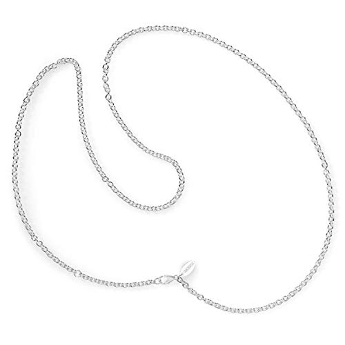 Preisvergleich Produktbild Drachenfels Ankerkette in Echtsilber / Anker Kette für Anhänger / Halskette aus 925 Sterling Silber / Karabinerverschluss / Länge 80 cm, Ø 4 mm